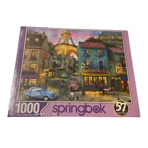 Springbok "Eiffel Magic" Paris France Painting 1000pc Jigsaw Puzzle 24"x30" NEW
